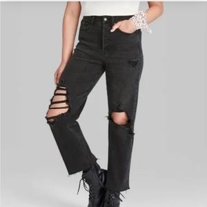 Wild Fable Jeans | Super High Rise | Distressed Straight Jeans